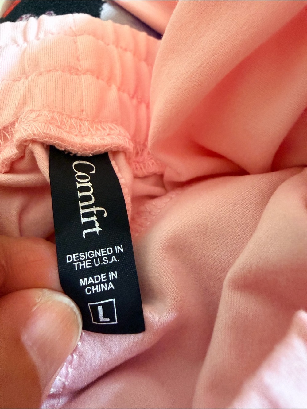 NWOT Comfrt Matching Lounge Set Pink Hoodie & Pants Size Large L - Picture 5 of 7